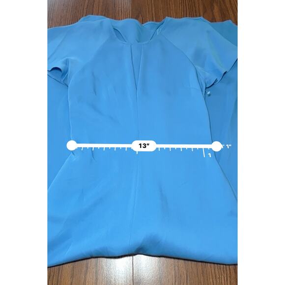 Reiss Blue Eleni viscose crepe midi dress size XS /2 - Picture 7 of 11